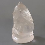 KG-071 White Clear crystal stone Quartz hand carved in Lord Ganesh Ganesha Indian om yoga Hindu God deity talisman Buddha Amulet Statue